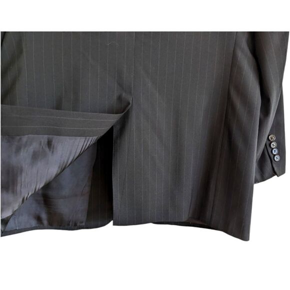 Brooks Brothers Brooksease USA Men's Pinstripe Navy Two Button Blazer Wool Sz 43 - Picture 5 of 9